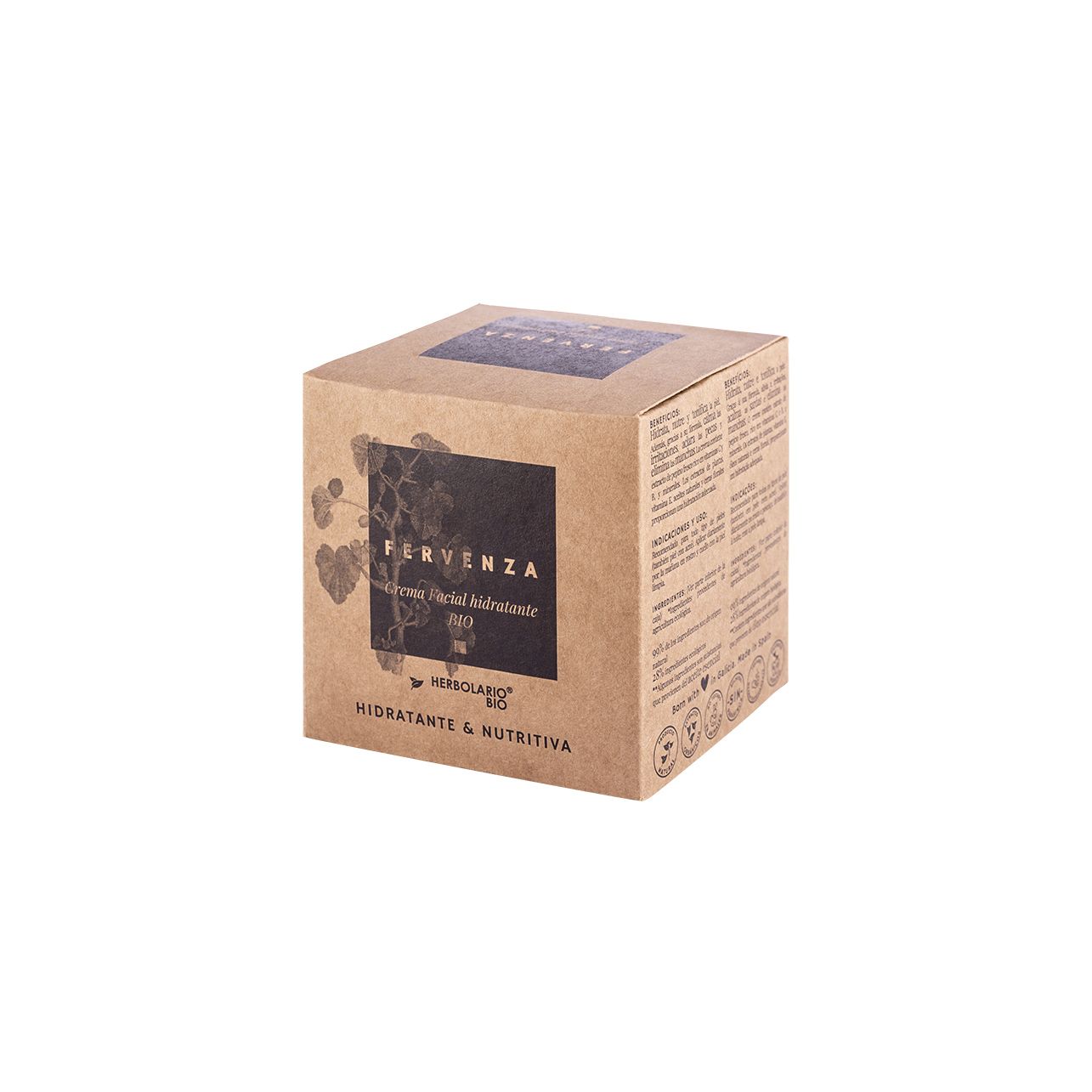 crema facial hidratante - cosmética natural certificada vegana sostible