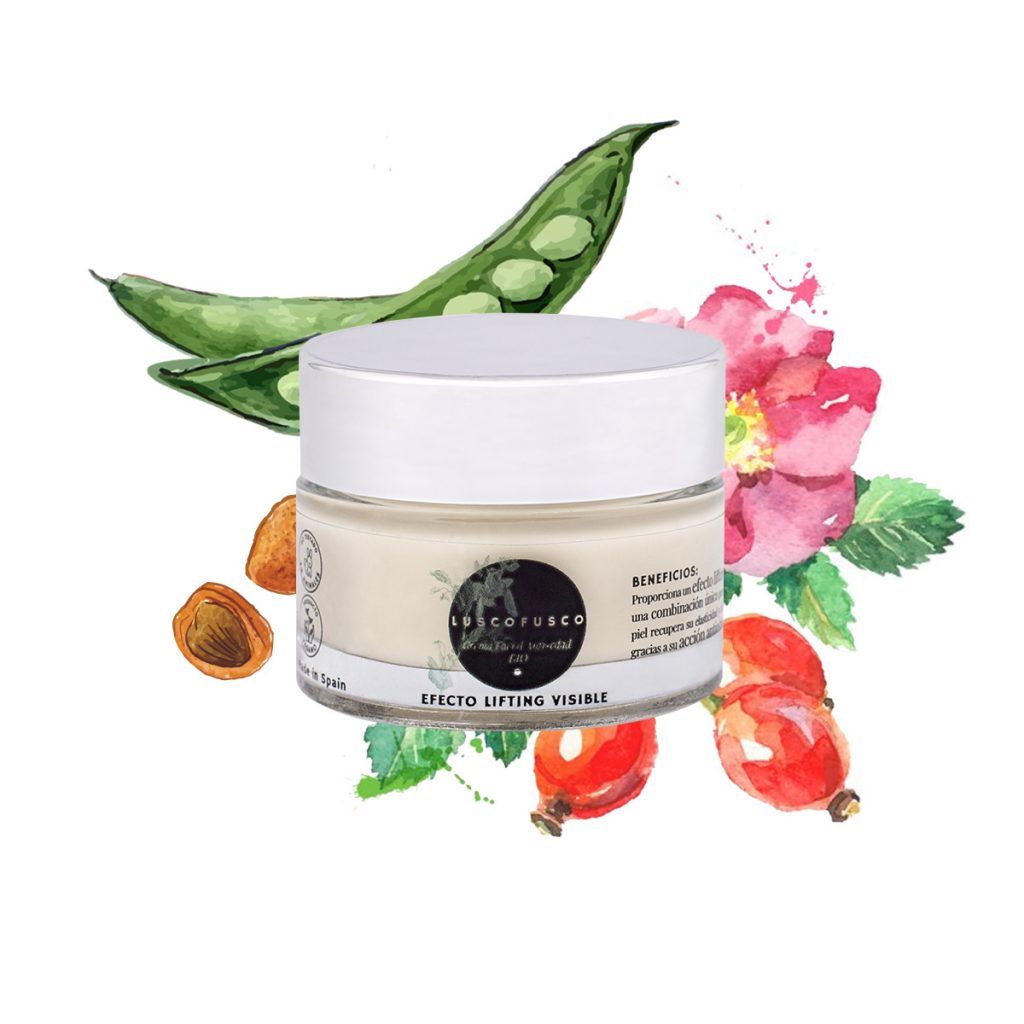 crema facial anti-edad de cosmética natural certificada