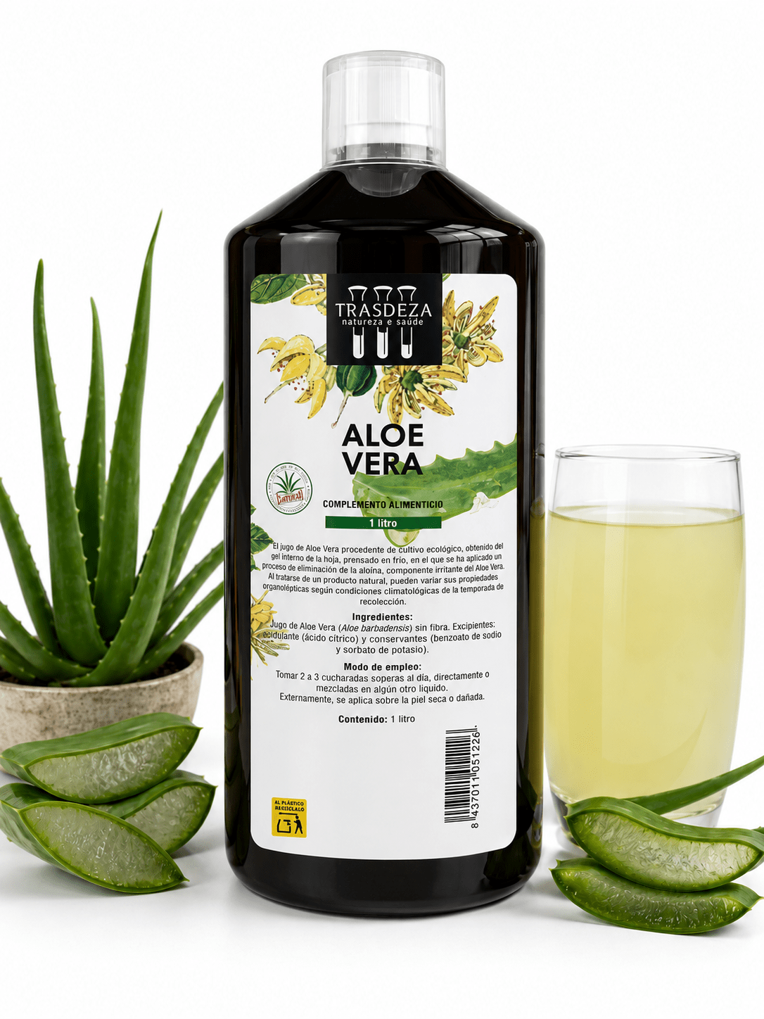 Trasdeza Jugo de Aloe Vera - Detox, Digestión e Inmunidad